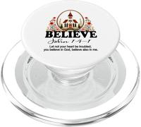 La fede cristiana crede in Cristo Bella chiesa floreale PopSockets PopGrip per MagSafe