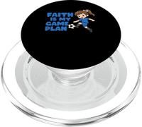 La fede è il mio piano di gioco Calcio Ragazza Sport Kid Christianity PopSockets PopGrip per MagSafe