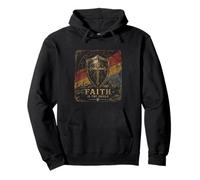 La Fede è Lo Scudo conChristian Cross Armor Felpa con Cappuccio