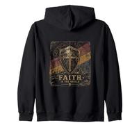 La Fede è Lo Scudo conChristian Cross Armor Felpa con Cappuccio