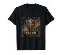 La Fede è Lo Scudo conChristian Cross Armor Maglietta