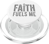La fede mi alimenta la fiamma incrociata Dio Forza Inspiring Christian PopSockets PopGrip per MagSafe