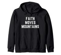 La Fede muove Montagne Abbigliamento Cristiano Bibbia Versetto Gesù Felpa con Cappuccio