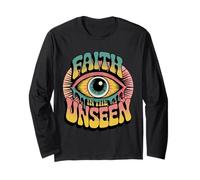 La Fede nell'invisibile retrò Psichedelico Maglia a Manica