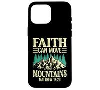 La fede può muovere le montagne Inspirational Custodia per iPhone 16 Pro Max
