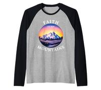La Fede può spostare Il Cristianesimo delle Montagne Maglia con Maniche Raglan