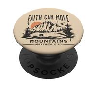 La fede può spostare le montagne Matteo 17:20 PopSockets PopGrip Adesivo