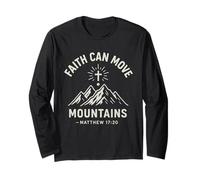La fede può spostare le montagne Matteo 17:20 Versetto della Bibbia Maglia a Manica