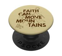 La fede può spostare le montagne Stampa posteriore delle Scritture cristiane PopSockets PopGrip Adesivo