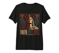 La Fede sorgerà Christian Angel Warrior Cross Maglietta Premium