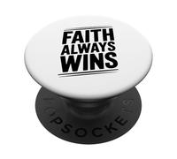 La fede vince sempre un messaggio cristiano ispiratore PopSockets PopGrip Adesivo