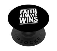 La fede vince sempre un messaggio cristiano ispiratore PopSockets PopGrip Adesivo