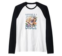 La Felicità è Bibbia e caffè Scrittura Cristiana Maglia con Maniche Raglan