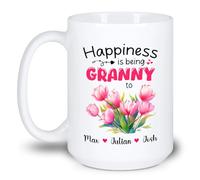 La Felicità È Essere Nonna Tazza Mug Divertenti Tazza Colazione Novità Tazze Di Caffè Regali Novità Per Colleghi Anniversario Regali Di Compleanno 330ml