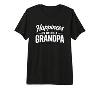 La Felicità è Essere Un Nonno Classico Distressed Fathers Day Maglietta Premium