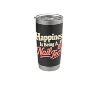 La felicità è essere un umorismo di bellezza nail tech Bicchiere termico in acciaio inox doppia parete