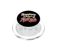 La felicità è essere un umorismo di bellezza nail tech PopSockets PopGrip per MagSafe