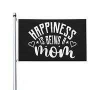 La Felicità È Essere Una Mamma Bandiere Da Giardino Con 2 Occhielli Bandiere Di Benvenuto Resistente Alle Intemperie Garden Flag Per Interni Patio Fattoria 90X150 Cm