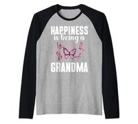 La Felicità è Essere Una Nonna Maglia con Maniche Raglan