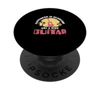 La felicità è il sole e una piccola chitarra divertente suonatore di ukulele PopSockets PopGrip Adesivo