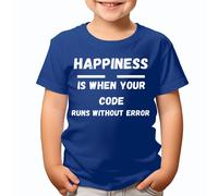 La felicità è quando il tuo codice funziona senza errori T-shirt ragazzi...