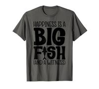 La Felicità è Un Grande Pesce e testimone Pescatore Pescatore Maglietta
