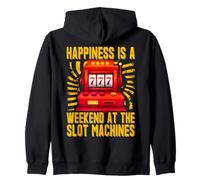 La felicità è un Weekend alle Slot machines Felpa con Cappuccio