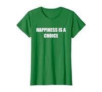 La Felicità è Una Scelta Maglietta, Donna, Verde Mela, 3XL
