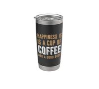 La felicità è una tazza di caffè e un buon libro per gli amanti della caffeina Bicchiere termico in acciaio inox doppia parete