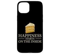 La felicità inizia dentro la torta Pensiero positivo Inspiring Custodia per iPhone 15 Plus