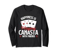 La Felicità Sta Giocando a Canasta con Gli Amici - Canasta Player Maglia a Manica