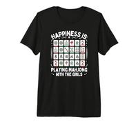 La Felicità Sta Giocando a Mahjong con Le Ragazze Maglietta Premium