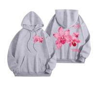 La felpa porterà gioia e felicità con il suo semplice piacere casual stampa pullover cappello felpa calda e morbida scuola Ho donna regular fit felpa con cappuccio da donna tinta unita felpa con