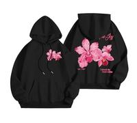 La felpa porterà gioia e felicità con il suo semplice piacere casual stampa pullover cappello felpa calda e morbida scuola Ho donna regular fit felpa con cappuccio da donna tinta unita felpa con