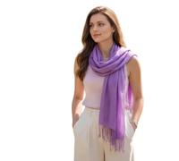 LA FERANI Sciarpa estiva da donna, 100% cashmere, sottile, 200 x 70 cm, leggermente trasparente, bianco, nero, fazzoletto pashmina, per estate, primavera, casual, business, stile, regalo per voi
