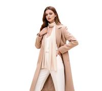 LA FERANI Sciarpa in seta da donna, 100% seta, 180 x 90 cm, tinta unita, per tutte le occasioni formali, Stola Business Style, regalo per lei, grigio., 180x90