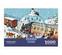 La ferrovia transiberiana bloccata Puzzle in Legno Impermeabile DIY Puzzles Da 1000 Pezzi Per Adulti Sfidanti E Rompicapo Giochi Educativi