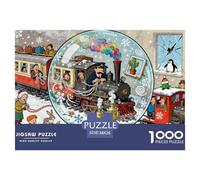 La ferrovia transiberiana bloccata Puzzle in Legno Impermeabile Puzzles Da 1000 Pezzi Per Adulti Sfidanti E Rompicapo Puzzle Per Decorazioni Domestiche