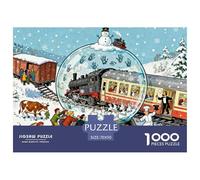 La ferrovia transiberiana bloccata Puzzle in Legno Impermeabile Puzzles Da 1000 Pezzi Per Adulti Sfidanti E Rompicapo Puzzle Per Decorazioni Domestiche