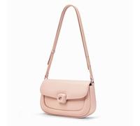 LA FESTIN Borsa a tracolla in pelle per donna - Borsa a tracolla con tracolla regolabile per uso quotidiano Borse firmate per donna con chiusura a fibbia (Martellante Rosa)