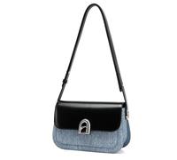 LA FESTIN Borsa a tracolla in pelle per donna - Borse a tracolla con tracolla regolabile per donna, Borse firmate Borse a tracolla per donna (Blu denim e nero)