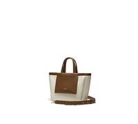 LA FESTIN Borsa in Pelle da Donna - Elegante borsa a tracolla di grande capacità con manico superiore e tracolla regolabile, disponibile in Marrone & Avorio.