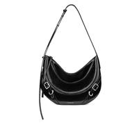 LA FESTIN Borse a Tracolla Hobo Donna, Borsa a tracolla con cerniera superiore, Borsa Donna, Borsa a tracolla in pelle, Nera