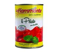 La Fiammante Pelati con Basilico 400 gr. - 24 Pezzi