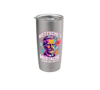 La filosofia della citazione dei baffi oltre il bene e il male di Nietzsche Bicchiere termico in acciaio inox doppia parete