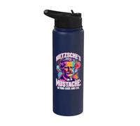 La filosofia della citazione dei baffi oltre il bene e il male di Nietzsche Stainless Steel Insulated Water Bottle