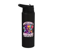 La filosofia della citazione dei baffi oltre il bene e il male di Nietzsche Stainless Steel Insulated Water Bottle