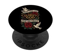 LA FINE PRINCIPALE DELL'UOMO È GLORIFICARE DIO E GODERLO PER SEMPRE PopSockets PopGrip Adesivo