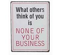 La Finesse Parete Targa/Segno, Metallo, Verniciato, Medio