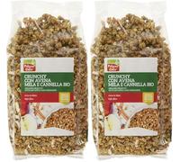 La Finestra Sul Cielo Crunchy co Avena Mela Cannella, 375g (Bio) (Confezione da 2)